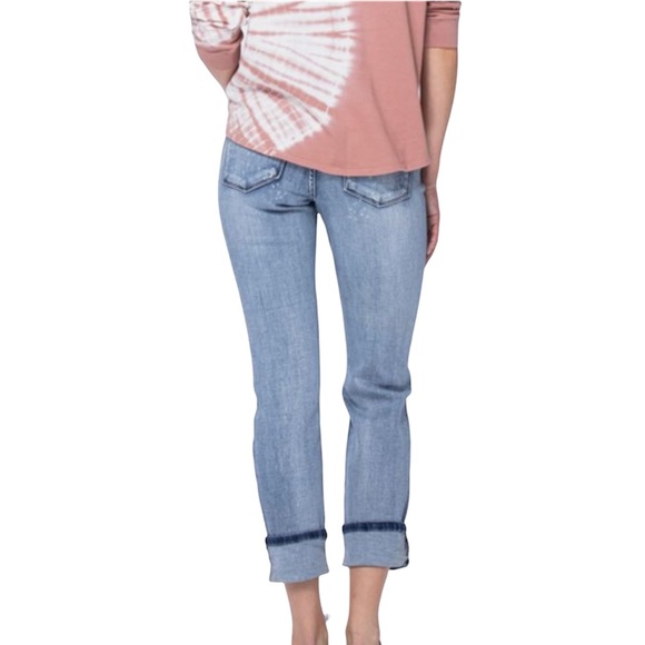 NWT Judy Blue Bleach Splash Boyfriend Destroyed Distressed Jeans Pants Stretchy - Picture 2 of 4